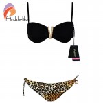 Andzhelika Brand Bikinis Women 2016 Bikini Beach Solid Sexy Leopard Bottom Push Up Bikinis Set Bathing Suit Monokini AK17117