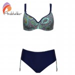 Andzhelika Plus Size Swimwear 2017 New Sexy Bikinis Women Swimwear Print Retro Female Bikini Set Beach Bathing Suit Swim Wear