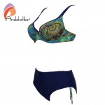 Andzhelika Plus Size Swimwear 2017 New Sexy Bikinis Women Swimwear Print Retro Female Bikini Set Beach Bathing Suit Swim Wear