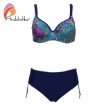 Andzhelika Plus Size Swimwear 2017 New Sexy Bikinis Women Swimwear Print Retro Female Bikini Set Beach Bathing Suit Swim Wear