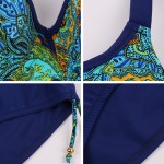 Andzhelika Plus Size Swimwear 2017 New Sexy Bikinis Women Swimwear Print Retro Female Bikini Set Beach Bathing Suit Swim Wear