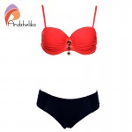 Andzhelika Sexy Bikinis Set 2017 Newest Bikinis Women Sexy Beach Solid Plus Size Swimwear Summer Bathing Suit Femme Biquini 