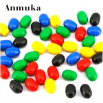 Anmuka 100pcs mixed color fishing float spece beans Anti-collision fishing gear accessories sea fishing plastic sinker 41003-100