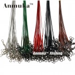 Anmuka 10Pcs Fly Fishing lead Line Connector Leader Wire lead line Assortment Sleeve and Stainless Steel Rolling Swivels 12-28cm