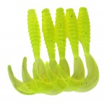 Anmuka 10pcs Soft Lure 55mm -7mm 0.5g-2g Curly Tail Grub Artificial Panfish Crappie Bream Trout Crankbait Soft Bait Fishing Lure