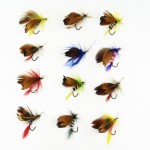 Anmuka 12 pcs/set Butterfly Style Dry Fly Hooks Fishing Trout Salmon  Flies Fish  Fly fishing Hooks  Salmon Trout Single Hook