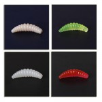 Anmuka 20 pcs 2cm 0.3g Maggot Grub Soft Lure Protein Soft Bait Worm Fishing Lures 5 Colors For Choice