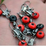 Anmuka 20pcs/lot Fishing Line to Hook Swivels Shank Clip Connector Interlock Snap Sea Space Bean Lure Rolling Swivels 41004-20