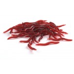 Anmuka 50pcs 3.8cm 0.2g Soft Lure Red Worms EarthWorm Fishing Baits Trout Fishing Lures fishing tackle fishing  spoon 21032-50