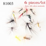 Anmuka 6pcs/set Various Dry Fly Fishing Trout Salmon Dry Flies Fish Hook Lures Fishing Lure fishing pesca