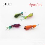 Anmuka 6pcs/set Various Dry Fly Fishing Trout Salmon Dry Flies Fish Hook Lures Fishing Lure fishing pesca