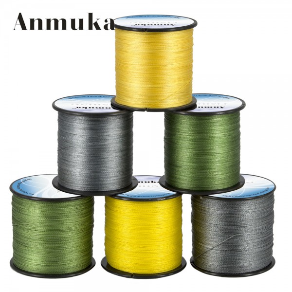 Anmuka PE Wire 500M  4 Strands Braided Fishing Line Multifilament Line For Sea Fishing Japan 8 10 20 30 40 60 LB