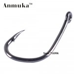 Anmuka brand 100pcs 50pcs Free Shipping Hight Quality Bulk Sharped fishing hooks Ring Forged,High Carbon Steel Hook Wholesale