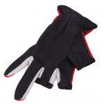 Anti Slip Slip-resistant 3 Low-Cut Fingers Fishing Gloves Tackle Finger Protector Skidproof Gloves For Fishing Outdoor Sports