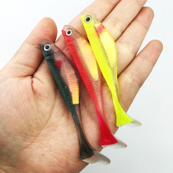 Artificial Lure 8pcs 8.5cm 5g yoyfishing Fishing Worm Swimbaits Jig Head Soft Lure Fly Fishing Bait Fishing Lure YE-168