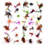 Attractive 60pcs Lures Fly fishing Hooks  Butterfly Insects Style Salmon Flies Trout Single Dry Fly Fishing Lure Fishing Tackle