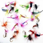 Attractive 60pcs Lures Fly fishing Hooks  Butterfly Insects Style Salmon Flies Trout Single Dry Fly Fishing Lure Fishing Tackle