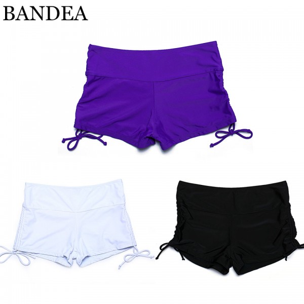 BANDEA 2016 New Hot Seven size Women Brazilian high waist Bikini Bottoms Swim trunks Sexy solid Swimming Trunks Swimwear