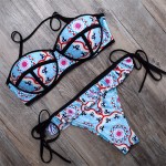 BANDEA Bikini Brazilian Swimwear Push Up Swimsuit Sexy Print Floral Bikini Summer Style Halter Swimwear HA953