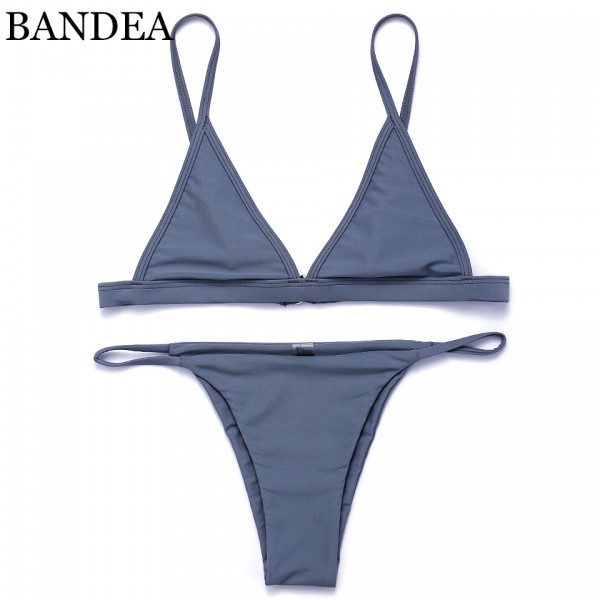 BANDEA Woman Swimsuit 2017 New Color Bikini Brazilian Swimwear Micro Bikini Halter Strap Swimwear Brazilian Bikinis