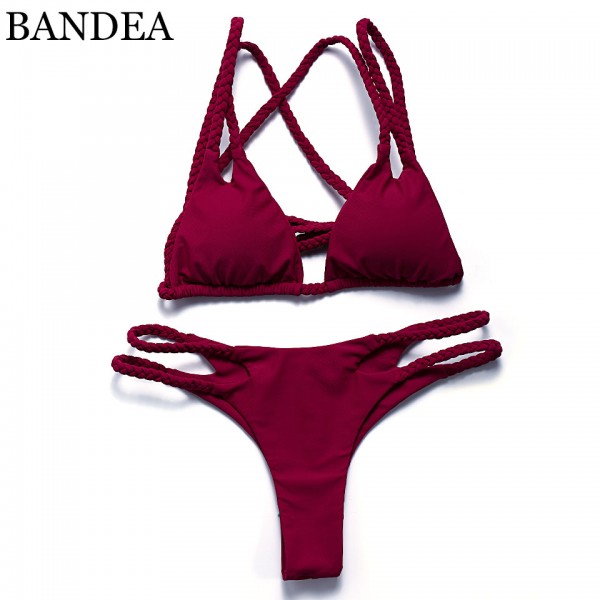 BANDEA bikini 2017 Women Swimwear Brazilian Bikini halter Swimsuit Push Up Swimwear Bikini cut out bottom Maillot De Bain Bikini