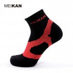 Badminton Sports Colorful Socks MEIKAN Brand Cotton Solid Terry Cycling Compression Socks Nylon Stretch Ball Game Tennis Socks