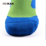 Badminton Sports Colorful Socks MEIKAN Brand Cotton Solid Terry Cycling Compression Socks Nylon Stretch Ball Game Tennis Socks