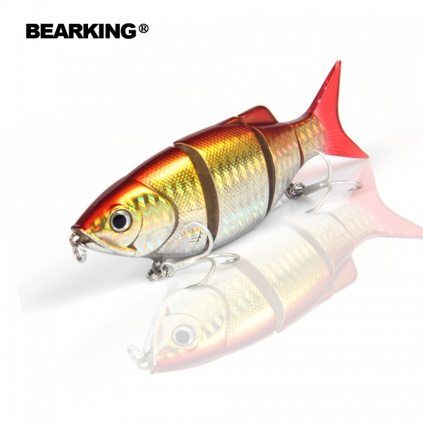 Bearking Hot model 5pcs/lot fishing lure Swimbait jointed 80mm 10g hard bait fish fresh water lure minnow free shipping