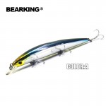 Bearking quality professional fishing lures,128mm/14.8g,dive 2m,each lot 5pcs different color minnow quality professional tackle