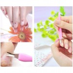 Bittb 3Pcs Nail Manicure Tools Cuticle Pusher Plastic Dead Skin Foot Nail Cuticle Pusher Remover Trimmer Pedicure Set