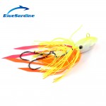 BlueSardine 2PCS 12CM 70G Jig Fishing Lures Squid Jigs Head Octopus Hook Soft Baits