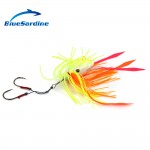 BlueSardine 2PCS 12CM 70G Jig Fishing Lures Squid Jigs Head Octopus Hook Soft Baits