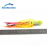 BlueSardine 2PCS 12CM 70G Jig Fishing Lures Squid Jigs Head Octopus Hook Soft Baits