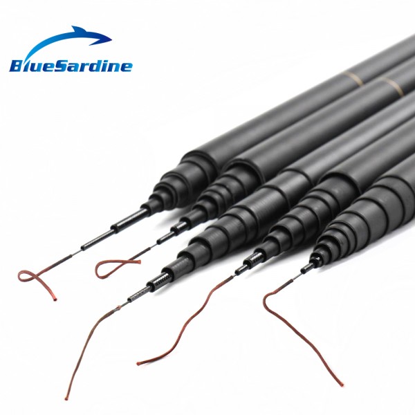 BlueSardine New Carp Fishing Pole Stream Hand Rod Telescopic Fishing Rod Carbon Fishing Tackle  4.5M 5.4M 6.3M 7.2M 8M