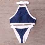 Brazilian Bikini set Sexy High Neck Bandage Swimsuit Padded Push up Swimwear Women Bathing Suit Maillot De Bain Femme Biquinis