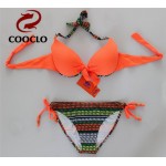 COOCLO 2016 women hot bikini, push up swimwear explosion models bandeau biquini vintage  brand name women bikini set  swimsuit