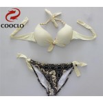 COOCLO 2016 women hot bikini, push up swimwear explosion models bandeau biquini vintage  brand name women bikini set  swimsuit