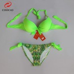 COOCLO 2016 women hot bikini, push up swimwear explosion models bandeau biquini vintage  brand name women bikini set  swimsuit