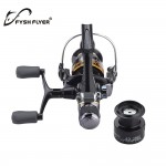 Carp Spinning Fishing Reels, Left/Right Handle Metal Spool, 9+1BB, Stainless steel Shaft, Rear Drag Wheel, 1 Spare Plastic Spool