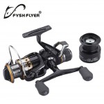 Carp Spinning Fishing Reels, Left/Right Handle Metal Spool, 9+1BB, Stainless steel Shaft, Rear Drag Wheel, 1 Spare Plastic Spool