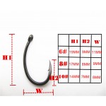 Carp fishing teflon coating eyed Yn hooks Crank Barbed High carbon steel made in japan matte black barbed japanese hook