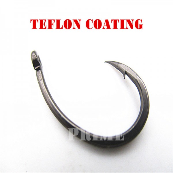 Carp fishing teflon coating eyed Yn hooks Crank Barbed High carbon steel made in japan matte black barbed japanese hook