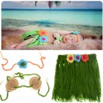 Cartoon Hula Girls Style Handmade Crochet Newborn Cowboy Photo Prop Baby Photography Props Set  KXBBBP035