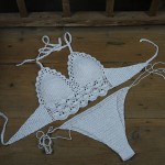 Classic Crochet Bikini Set , 100% Handmade Crochet Swimwear Beachwear Crop Top Set - Crochet Top + Crochet bottom