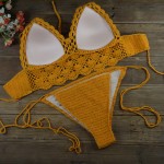 Classic Crochet Bikini Set , 100% Handmade Crochet Swimwear Beachwear Crop Top Set - Crochet Top + Crochet bottom