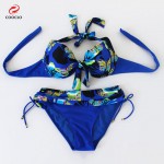 Cooclo Big Size Bikinis Set Russia Style Women Swimsuits Butterfly Print Push Up Plus Size Sexy Bikini Women Vintage Swimwear