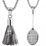 Couple lover's Fitness Sport Pendant Necklace With Badminton & Battledore Charm Pendant Finess Jewelry For Female Or Male 