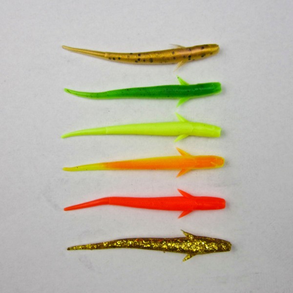 Crazy Fish - 10 pcs Fishing Soft Bait Newt For Bass Pike Walleye Soft Worm Silicone Shad 70mm/1g