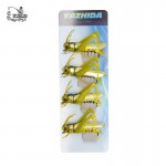 Cricket Dry Fly Fishing Flies Set 4PCS kit Flies Tying Material Lure Fishing Tackle Bait For pike carp trout 