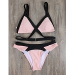 Cross Bikini Swimwear Women Black Strappy Sexy Letter Swimsuit Retro Swimsuits Brazilian Biquini Sexy Cute Sport Bikinis E631